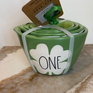 Rae Dunn Green Ceramic Nesting Measuring Cups - White Clover ONE Design